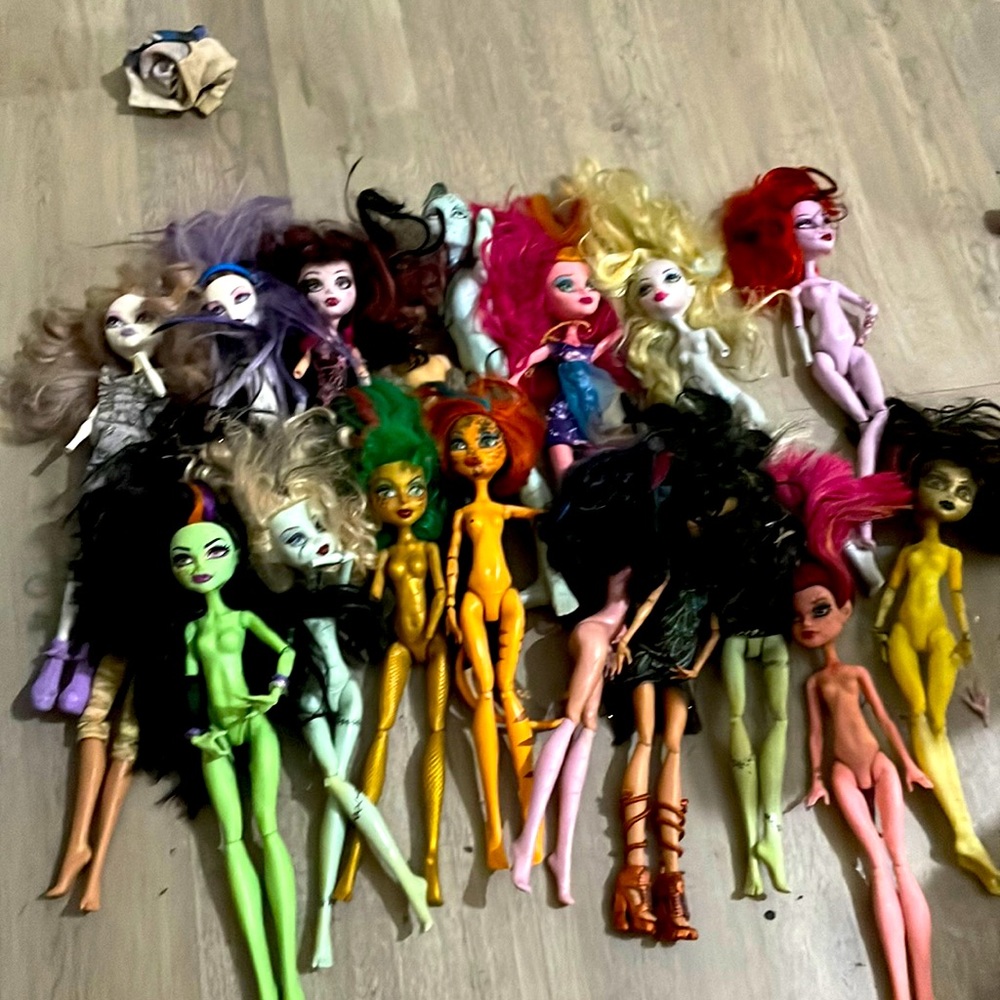 Monster high dolls and accessories
